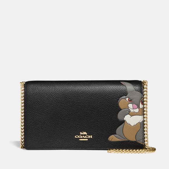 Coach Handbags - Disney X Coach Callie Chain Clutch With Thumper